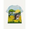 Summer Round Neck 3D Cartoon Animal Porcupine Graphic Print Top Fashionable Casual Short Sleeved Women's T-shirts