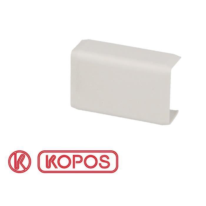 Jonction linéaire - KOPOS - PVC blanc - 32 x 15 mm - Intérieur