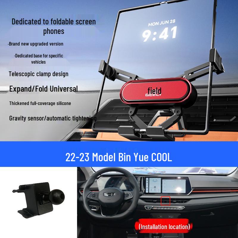 Custom Foldable Phone Holder for Geely Models: Emgrand, Boyue, Vision X1/X6, Jiaji, Binyue, Xingyue L, Xingyuan