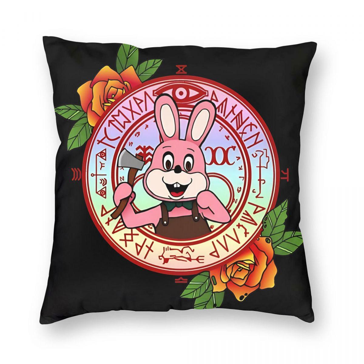 Robbie The Rabbit Silent Hill  Pillowcase Printing Polyester Cushion Cover Decoration Pillow Case Cover Home Zippered cm 30cmx30cm