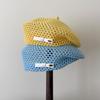 Vintage French Straw Beret Women Japanese Summer Hollow Out Breathable Face Shaping Hat for Party Photo Shooting