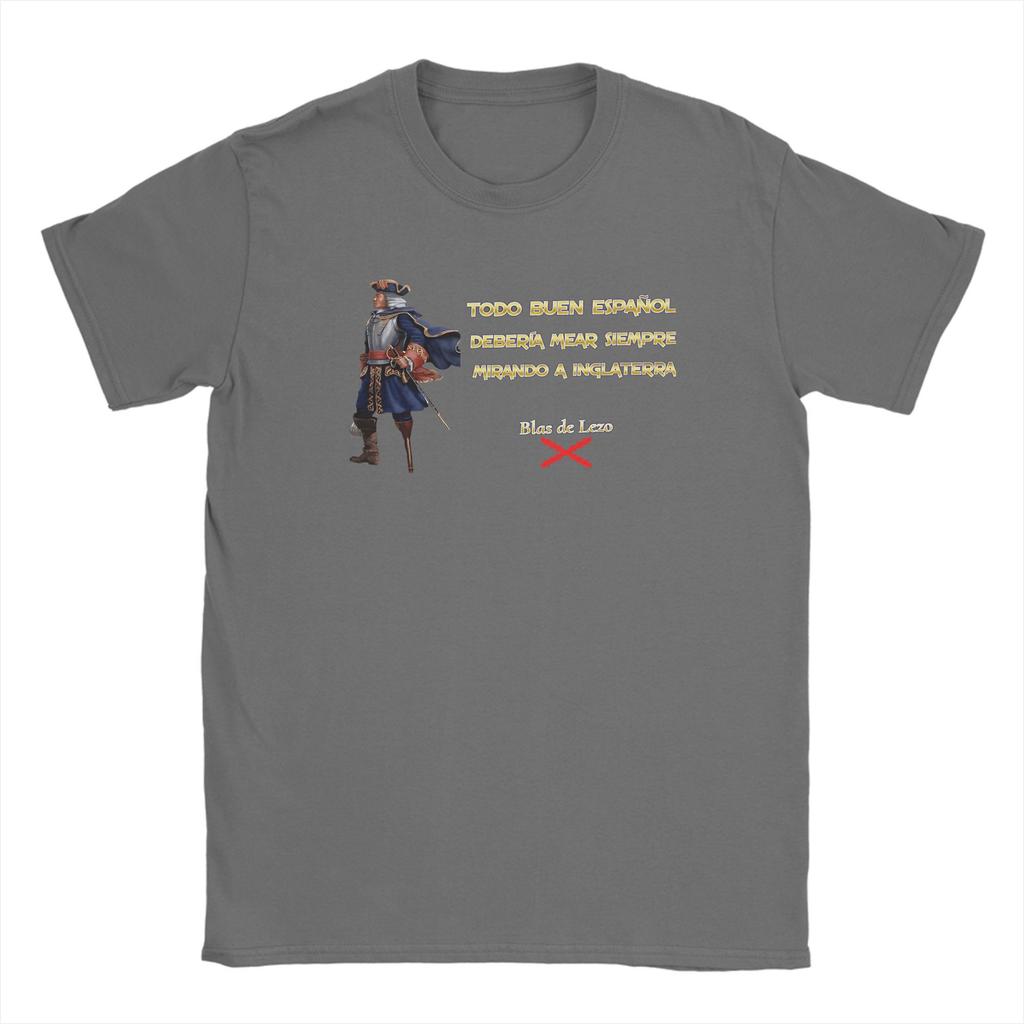 Blas De Lezo Frase T Shirt Men Cotton Vintage T-Shirts Crew Neck Tee Shirt Short Sleeve Clothes Graphic Printed