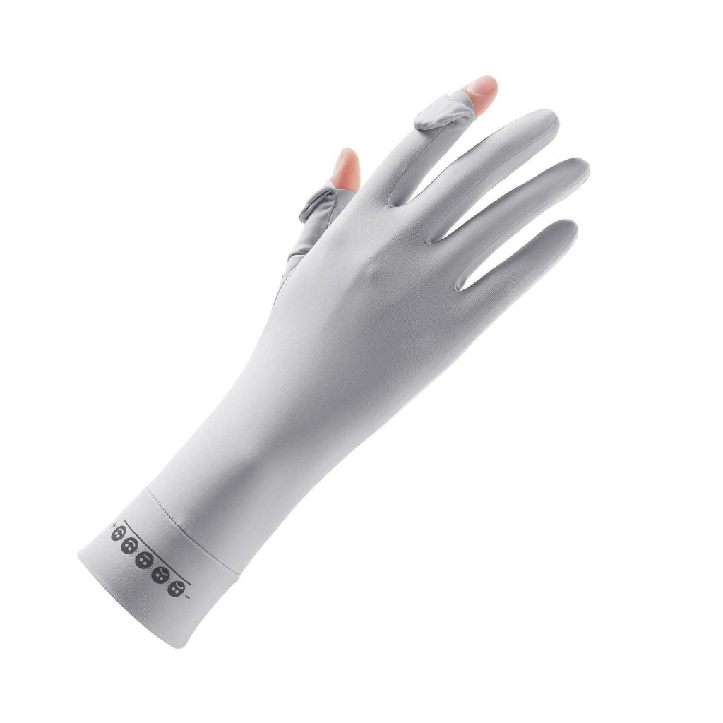 Women's UV Protective Ice Silk Cycling Gloves – Sweat-Absorbent, Breathable, Non-Slip, Flip-Top Sun Protection for Summer