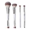 Makeup Brush Set Makeup Brushes for Liquid Eyeshadow and Bronzer (4 Pieces) Double-sided Concealer, Blush, Contouring, Powder.