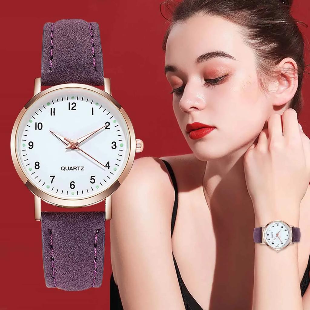 Reloj Mujer Fashion Watch for Women Leather Belt Watches Ladies Luxury Analog Quartz Luminous Wristwatch Clock Relogio Feminino