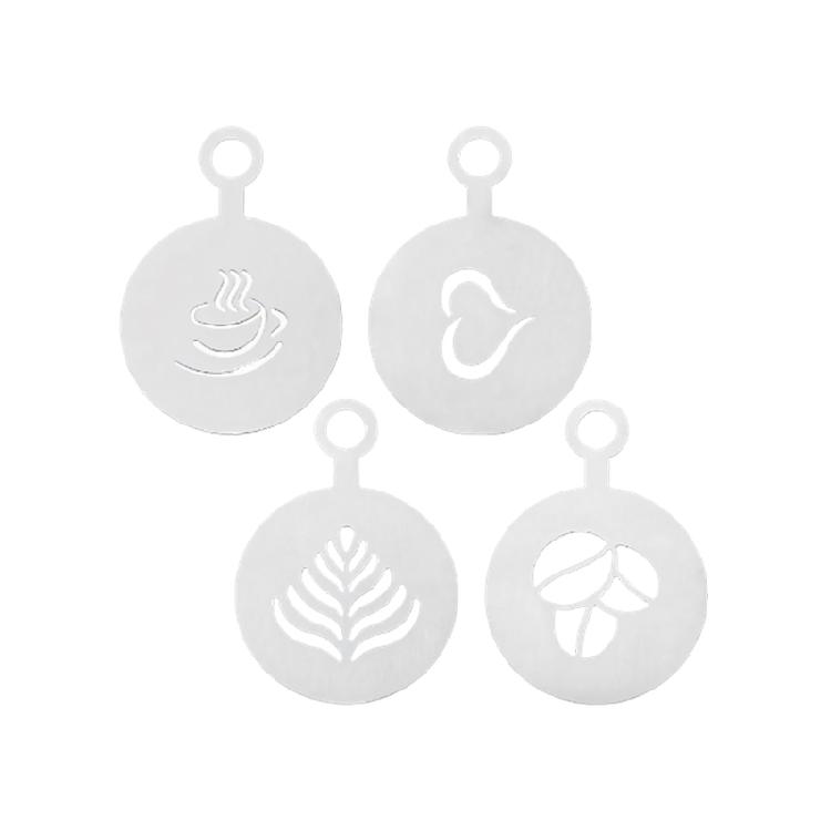 

Creative 4 Art Molds Nonrust Steel Milk Frothing Stencils Professional Coffee Accessories For Cafes And Home 1