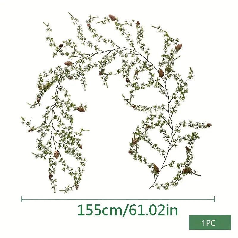 

Имитация сосновой хвои, лиана, зеленое растение, сосновая хвоя, украшение для дома, на стену, лиана, рождественское украшение, имитация лианы