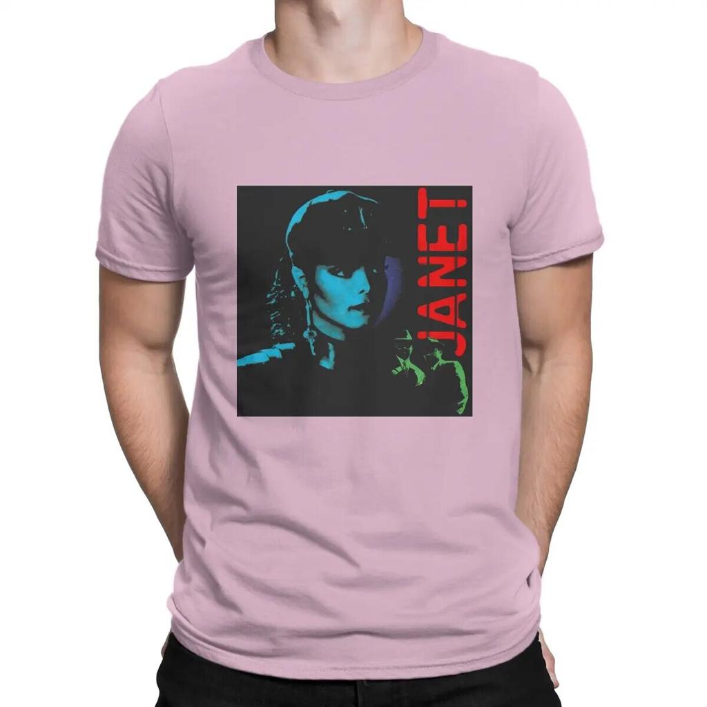 Kreative Sänger und Schauspieler in der amerikanischen Popmusikindustrie T-Shirts für Unisex O-Ausschnitt aus reiner Baumwolle Janet Jackson Kurzarm