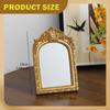 Decorative Vintage Vanity Mirror, Made of Resin, with An Arched Frame, Ideal for Parties.