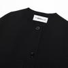 Women Fashion With Pockets Black Single Breasted Bomber Jackets Vintage O-Neck Long Sleeves Female Chic Lady Outfits
