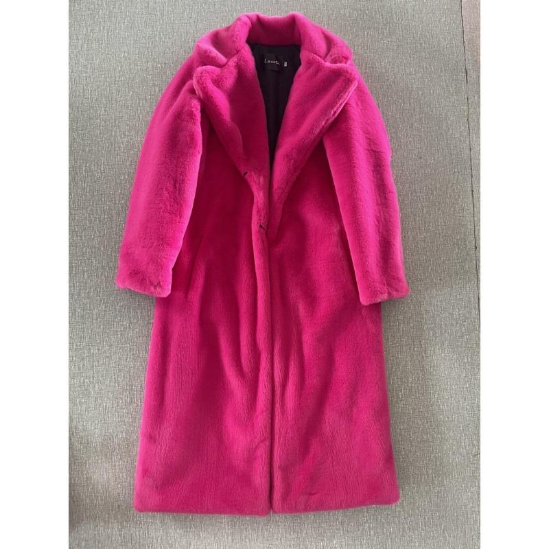 

Жіноче зимове пальто, Пальто вільного крою середньої довжини, Жіноче пальто з хутряним коміром L-XL