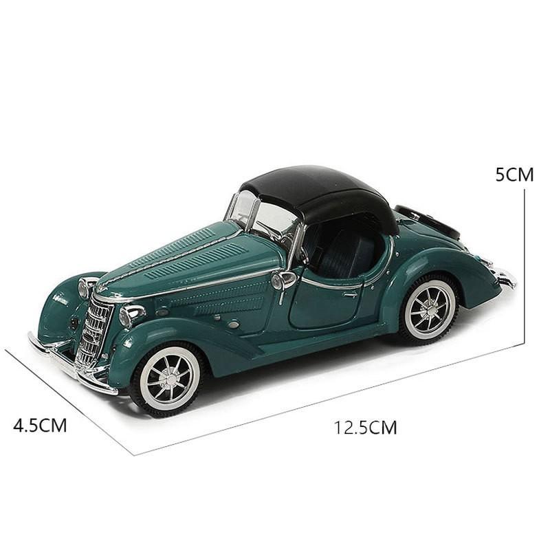 Legering Open En Gesloten Dak Vintage Auto Model, Kinder Speelgoed Auto Ornament, Terugslag Auto Model, Deur Kan Openen