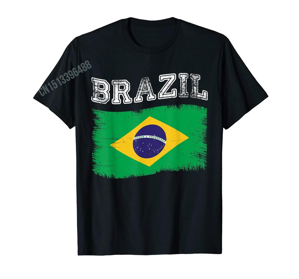 Herren Damen T-Shirt Mehr Designs Brasilien Brasilianische Flagge Brasilien Souvenir Geschenk T-Shirts Hip Hop Tops 100% Baumwolle T-Shirts