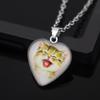 Fashionable Glass Cat Love Pendant Necklace