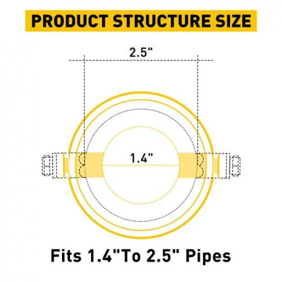 Car Exhaust Pipe Tip Rear Tail Throat Stainless Muffler Steel Round Accessories