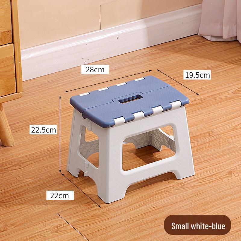 Portable Thickened Plastic Folding Stool for Home, Dining, and Outdoor Use