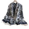 Scarf Ink Painting Style Air Conditioning Shawl Office Versatile Warm Women Autumn and Winter