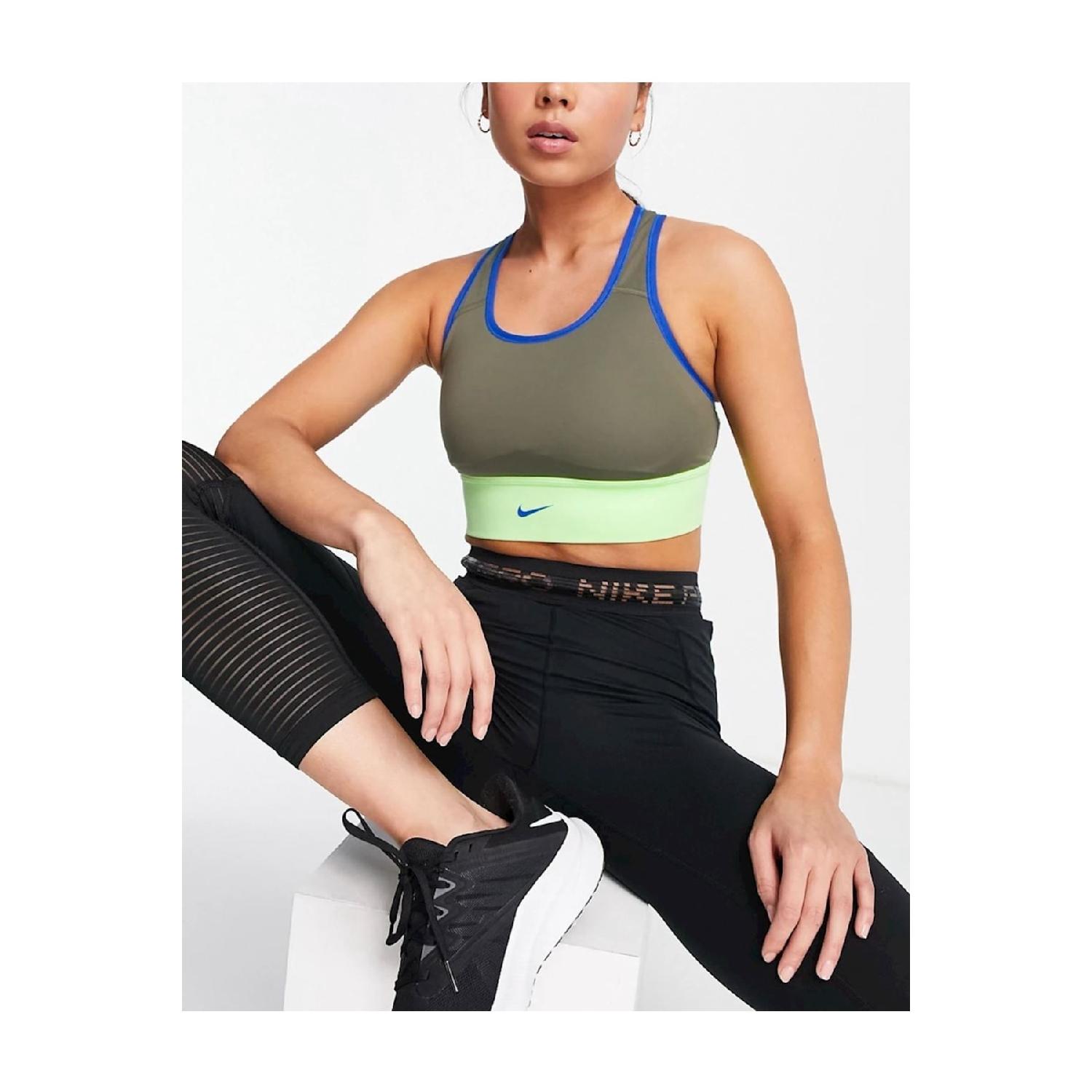 

W Nk Df Swsh Lngln Бюстгальтер женский коричневый спортивный бюстгальтер для тренировок Cz4496-222 S