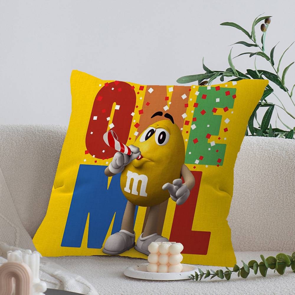 Candy M-Ms C-Chocolate M&M'S Pillow Cover Design Cushion Cover Decor Holiday Decorati