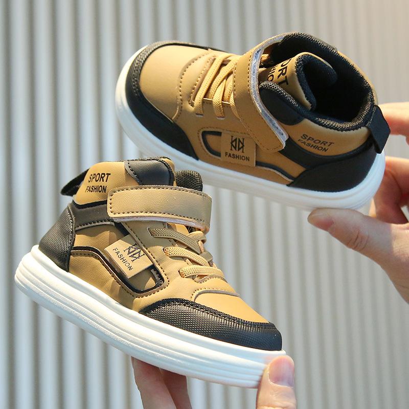 Children's sports shoes 2025 spring and autumn new boys' casual shoes high-top girls' board shoes lightweight soft-soled baby shoes