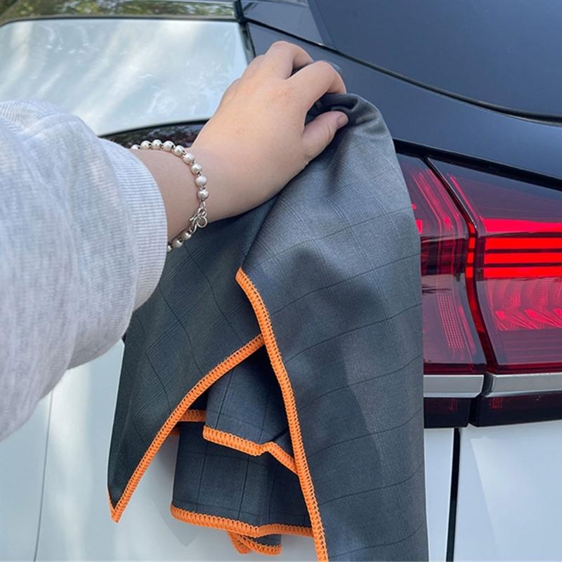 3Pcs Super Absorbent Carbon Fiber Microfiber Cleaning Cloth For Car Glass Kitchen Surfaces No Residues Polishing Towel