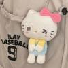 Cute Hello Kitty Plush Toy With Black Fur Keychain Bag And Backpack Accessory
