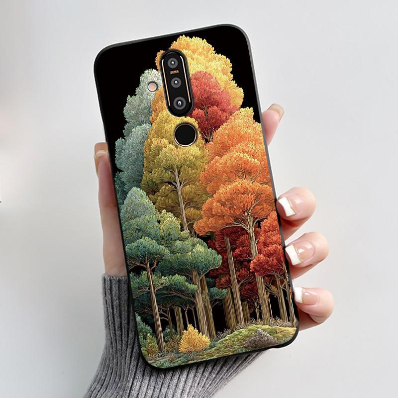 Casing For Nokia 8.1 Plus/Nokia X71 Aesthetic Luxury Cute Cool Boys Girls Soft silicone Phone Case Back Cover Black Matte Shell