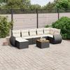VidaXL Garden Lounge Set with Cushions 8 Pcs, Patio Sofas, Furniture Set, Outdoor Terrace Furniture, Black 3257442
