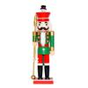 Nutcrackers King With Snowflake Scepter Festives Wood Carving Ornament Christmas Figurine For Holiday Tabletop Display