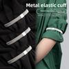 1PCS Metal Cuff Universal Armband Stretch Shirt Jacket Sweater Tightening Retractable Alloy Armband Non-slip Elastic Band