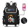 Japanese Cartoon Pattern One Piece Backpack Large Capacity Student Bag Usb Computer Bag Travel Bag