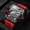 ONOLA Men's Mechanical Watch, Alloy Case, Cool and Fashionable Style, Hollowed Out Exposed Gear Dial, Men's Birthday Gift