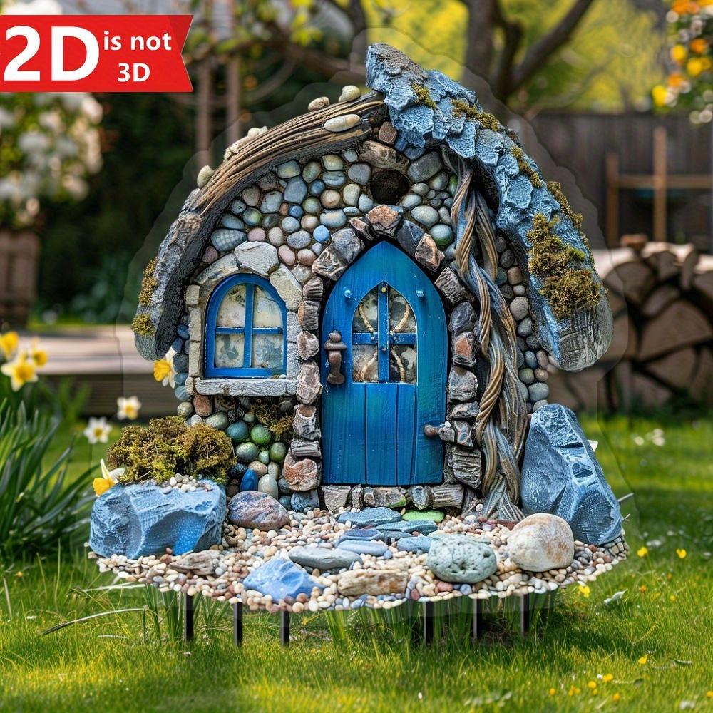 

2D fairy tale garden decoration for potted plants and bonsai. A magical gift for loved ones. чистый