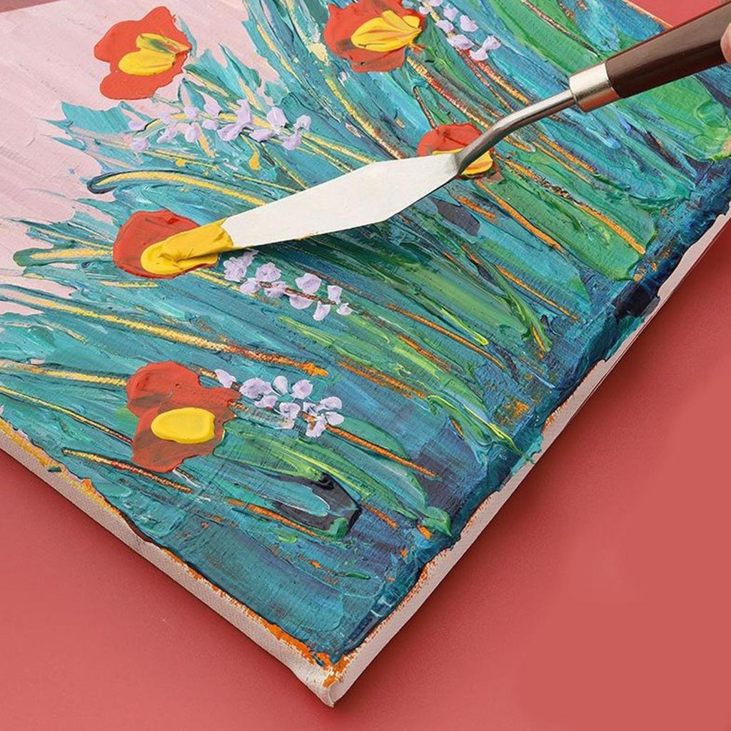 9Pcs Palette Knife Set Stainless Steel Spatula Painting Knives ergonomic Handle Painting Pallet Knife Set for Oil Painting