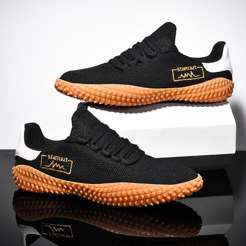 Foreign trade flying woven casual shoes large size men's shoes breathable Forrest Gump sports shoes couple tide shoes mesh shoes spot