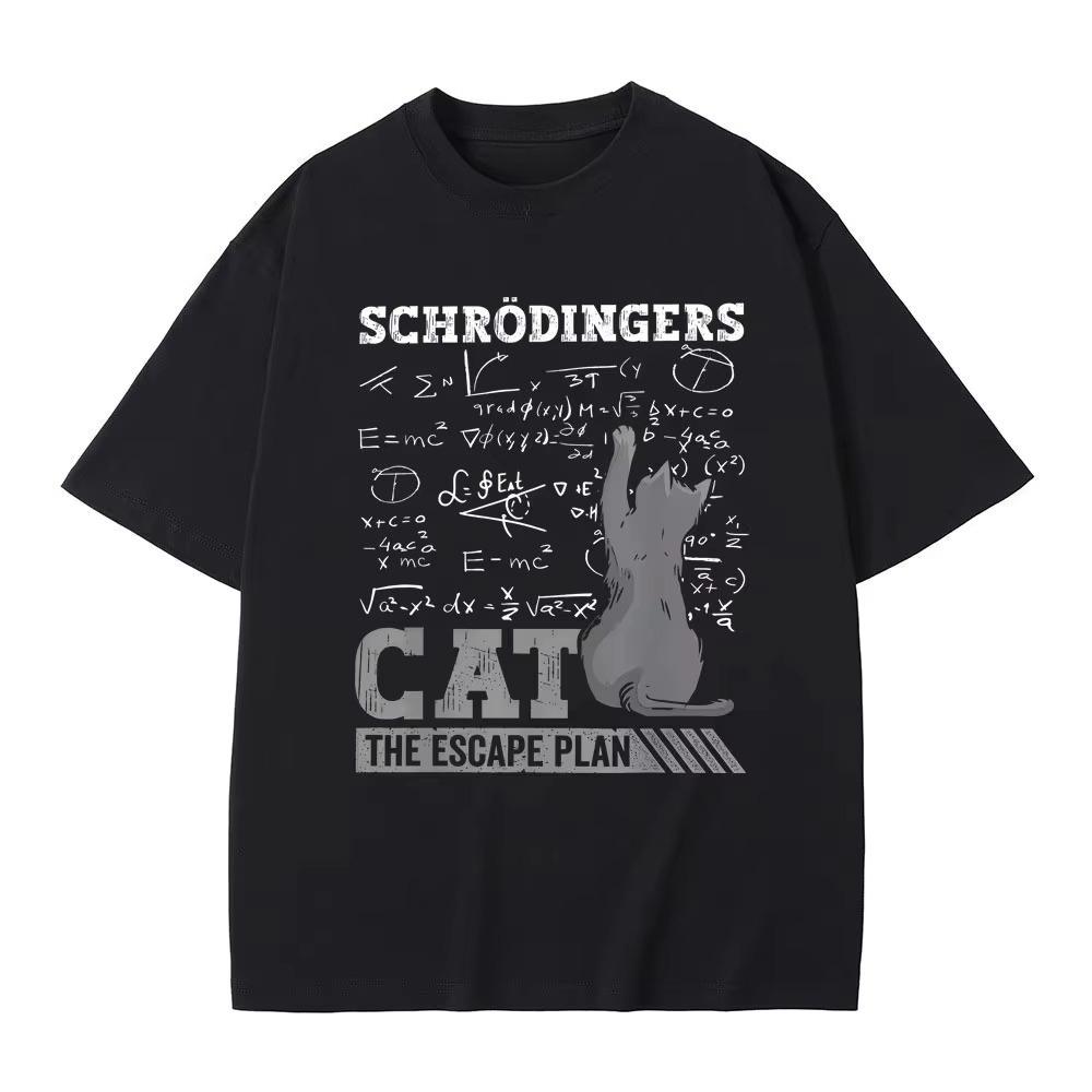 

Schrodinger Cat The Escape Plan Funny Meme Graphic T Shirts Men Women Casual T-shirt Male Cotton Vintage New T-shirts - Men s... S разноцветный
