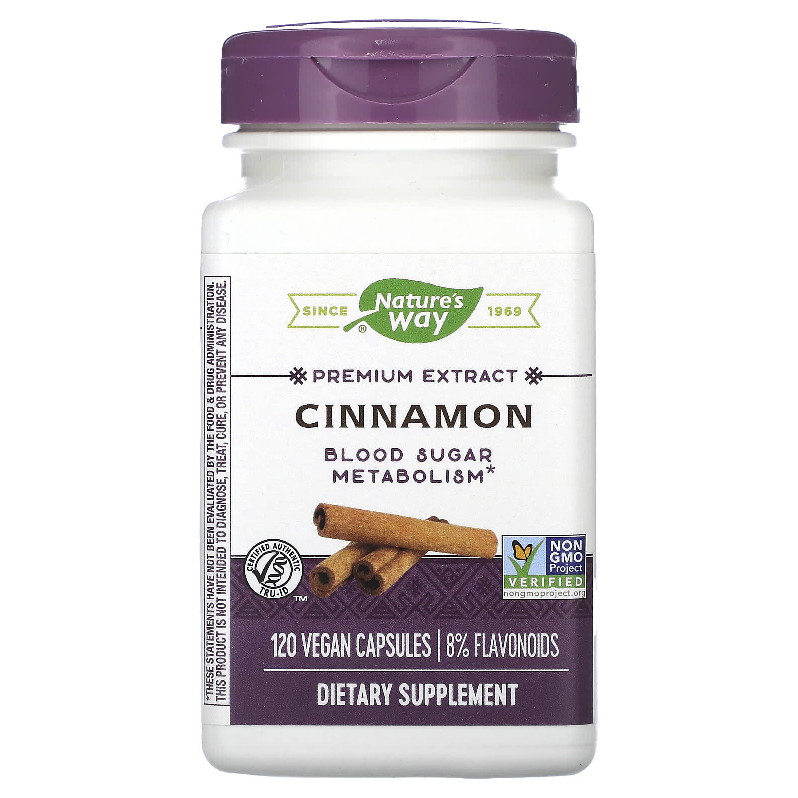 

Nature s Way, cinnamon, premium extract, 120 vegetable capsules