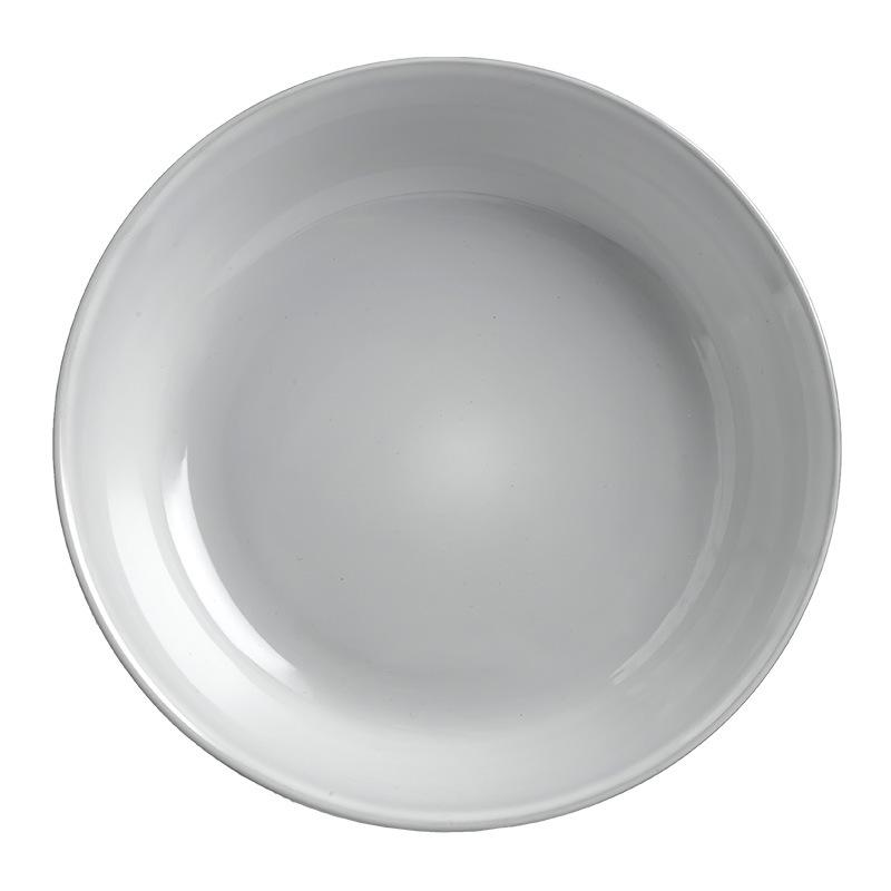 Simple Style Household Ceramic Large Bowl Gray And White Fruit Salad Bowl Vegetable Bowl Texture Open Dessert Bowl Tableware