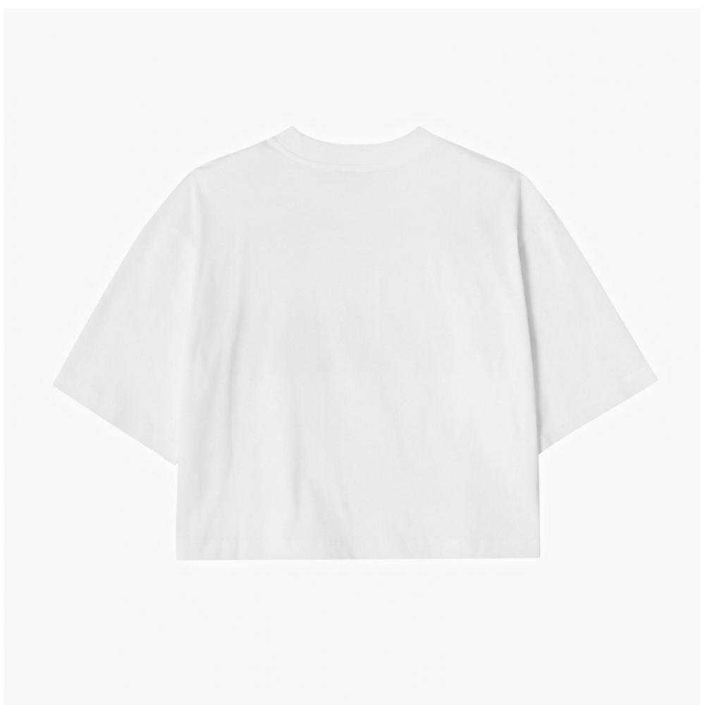 Marni Thje0333p0 UScS11 Low01 Logo Crop Women S Short Sleeve Tee
