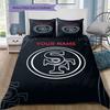 Individueller Name, San Francisco 49ers Muster Bettwäsche Heimdekoration Geburtstagsgeschenk ( 1 Bettbezug + 2 Kissenbezüge, ohne Füllung),Fanartikel.