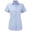 Russell Collection Womens/Ladies Herringbone Short-Sleeved Shirt