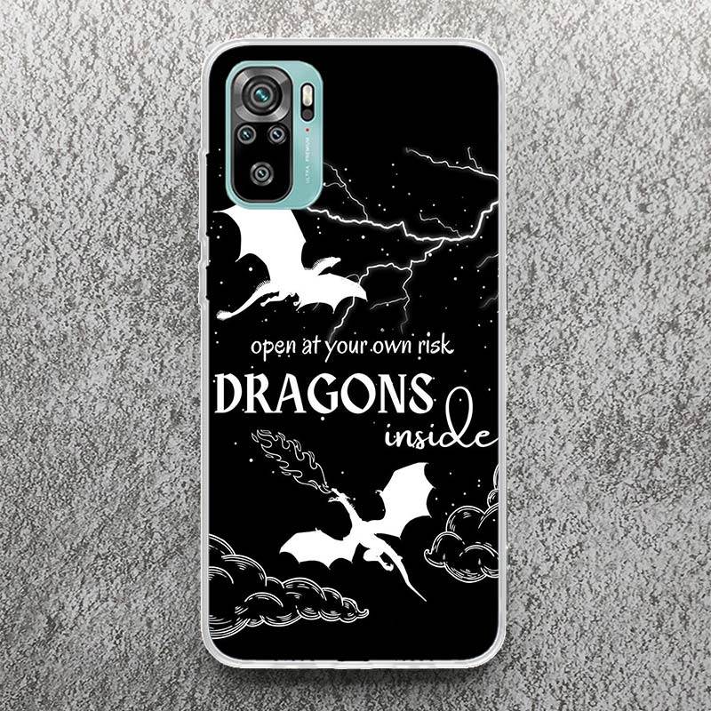 F-Fourth W-Wing Dragon Print Soft Case for Xiaomi Redmi Note 14 13 12S 11S Phone Shell 10 Pro Plus 11E 11T 12 11 10S 5G Cover