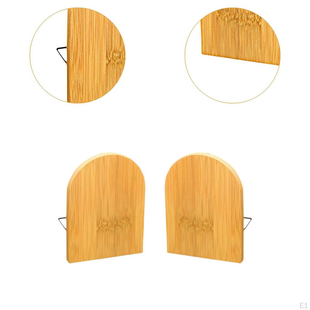 Bookends Book Ends for Shelves Bamboo Stoppers Holder Office Library Study Playroom