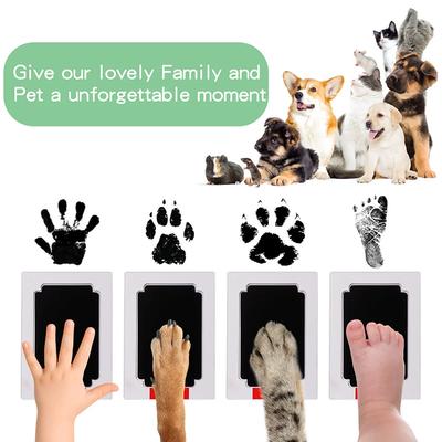 Baby Handprint Footprint Ink Pad Pet Paw Print Kit Non Toxic Clean Touch Safe Inkless Family Keepsake Born Baby Birthday Gift