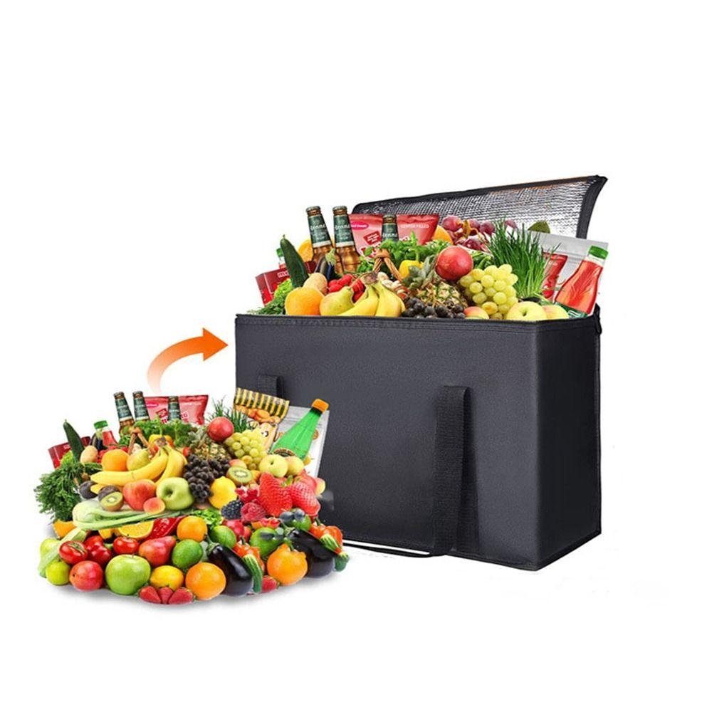 Tin Foil Food Delivery Bag Extra Large Insulated Thermal Cooler Bag  Fruit