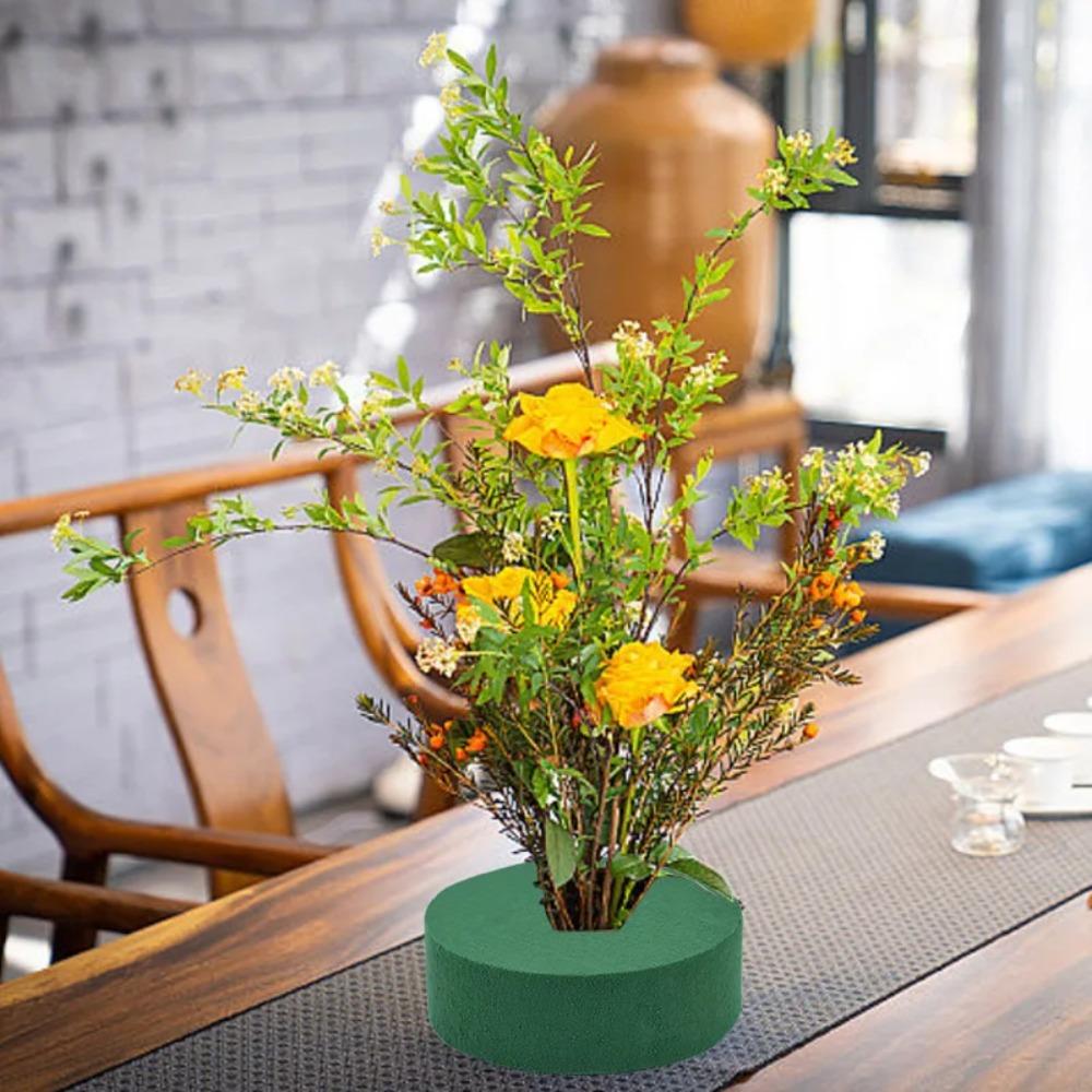10PCS Round Floral Foam Blocks Green Foam Floral Foam Brick Fresh-Keeping DIY Flower Arrangement Kit Artificial Flower Mud