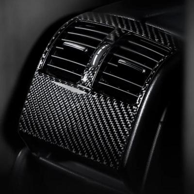 Car Carbon Fiber Rear Air Vent Outlet Panel Cover Trim Fit for Mercedes-Benz C-Class W204 2005-2012 Car Styling