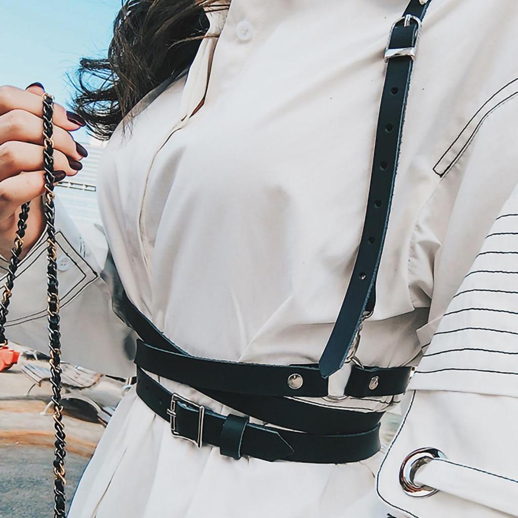 Ham de corp din piele PU, corset de talie și accesoriu de legare cu șnururi