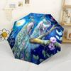 Magic Night Peacock Automatic Folding Umbrella Lightweight Retractable Compact For Outdoor Adventures And Festive Giftingt109