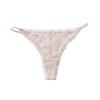 Transparent Lace Thong Women Sweet Style Thin Strap Seamless Underwear Panties Hollow Out Lace Bow Underpants Daily Wear